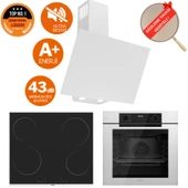 Ferre FryArt & FlowArt Meta Sessiz Davlumbaz Elektrikli Beyaz Ank. Set (D078-SA + MS261 + QEP63CB) thumbnail 1