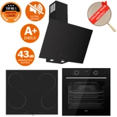 Ferre FryArt&FlowArt Auster Sessiz Davlumbaz Elektrikli Siyah Ank. Set (D077-SA + MS261 + XE63CS) thumbnail 1