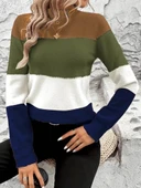 MDB Kadın Uzun Kollu Yarı Balıkçı Yaka Triko Kazak - 2