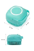 Şampuan Hazneli Kedi Ve Köpek Evcil Hayvan Yıkama Fırçası Silikon Evcil Hayvan Banyo Lifi 1 Adet thumbnail 6