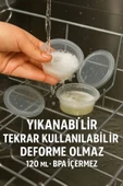100’lü Set-120 ml Kendinden Kapaklı Şeffaf Sosluk – Sızdırmaz, Sıcağa Dayanıklı, Tekrar Kullanılabilir - 7