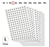 L-Mağaza Giysi, Beden Etiket Çapı-15mm Kendinden Yapışkanlı (300 adet) Yuvarlak Boyut Etiket thumbnail 1