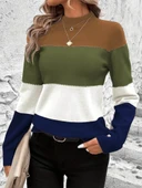 MDB Kadın Uzun Kollu Yarı Balıkçı Yaka Triko Kazak - 1