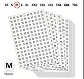 M-Mağaza Giysi, Beden Etiket Çapı-15mm Kendinden Yapışkanlı (300 adet) Yuvarlak Boyut Etiket thumbnail 1