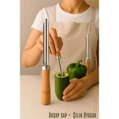 Oyacak - Dolmalık Kabak ve Biber Patlıcan Oyacağı 304 Paslanmaz Çelik - 2