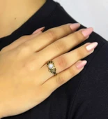 Doğal Taş Aytaşı Doğal Taşlı Antik Model Kadın Ayarlanabillir Yüzük euy79ay thumbnail 2