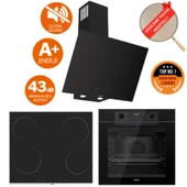 Ferre FryArt &FlowArt Avena Sessiz Davlumbaz Elektrikli Siyah Ank. Set (D077-SA + MS261 + QEP63CS) thumbnail 1