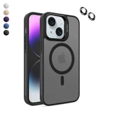 iPhone 15 Kılıf Armor Seri Magsafe Uyumlu Stand Özellikli Kamera Lensli Kapak - 1