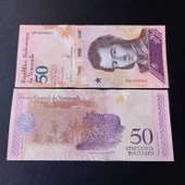 Escoines Koleksiyon 3996368f3fef60c3d9 2018 Venezuela 50Bolivar ÇİL eski yabancı kağıt para thumbnail 1
