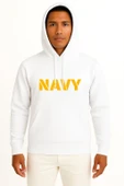 Navy  Donanma Yazısı Göğüs Tasarımlı Unisex Sweatshirt thumbnail 1