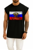 Oversize Russian Empire Flag Of Russia Coat Of Arms Of Russia Göğüs Tasarımlı Atlet thumbnail 11