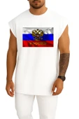 Oversize Russian Empire Flag Of Russia Coat Of Arms Of Russia Göğüs Tasarımlı Atlet thumbnail 1