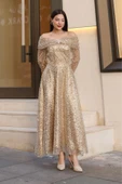 Aşkın Büyüsü Abiye Elbise 6054-Gold - 1