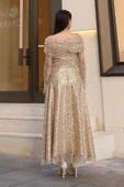 Aşkın Büyüsü Abiye Elbise 6054-Gold - 6