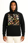 Kapüşonlu Sushi Barbecue Chicken Göğüs Tasarımlı Unisex Sweatshirt thumbnail 9