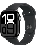 Apple Watch Series 10 GPS, 46 mm Simsiyah Alüminyum Kasa ve Siyah Spor Kordon - S/M MWWP3TU/A - 1