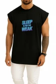 Oversize Sleep İs For The Weak Göğüs Tasarımlı Unisex Spor Atlet thumbnail 9