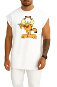Oversize Garfield 'In Bingo Alt Özelliği Lasagneg Göğüs Tasarımlı Atlet thumbnail 3