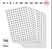 7XL-Mağaza Giysi, Beden Etiket Çapı-15mm Kendinden Yapışkanlı (300 adet) Yuvarlak Boyut Etiket thumbnail 1