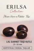 Sertifikalı Lal Garnet Taşı Kütle 25–30 mm Tutku Canlılık ve Enerji Dengeleyici Doğal Taş - 1