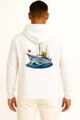 Kapüşonlu Tcg Savarona Cep ve Sırt Tasarımlı Unisex Sweatshirt thumbnail 5
