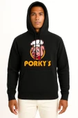 Kapüşonlu Porky's Lechon Barbecue Domuz Göğüs Tasarımlı Unisex Sweatshirt thumbnail 11