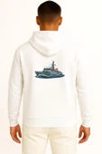 Kapüşonlu F500 Tcg Bozcaada Savaş Gemisi Cep ve Sırt Tasarımlı Unisex Sweatshirt thumbnail 11