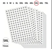 5XL-Mağaza Giysi, Beden Etiket Çapı-15mm Kendinden Yapışkanlı (300 adet) Yuvarlak Boyut Etiket thumbnail 1