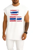 Oversize Flag Of Thailand Creative Design Göğüs Tasarımlı Atlet thumbnail 7