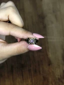 Doğal Taş Pembe Kuvars Taşlı Antik Model Kadın Ayarlanabillir Yüzük euy79pk thumbnail 3