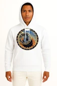 Kapüşonlu Prague Astronomical Clock Old Town Göğüs Tasarımlı Unisex Sweatshirt thumbnail 3