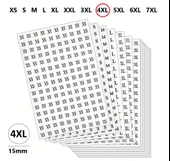 4XL-Mağaza Giysi, Beden Etiket Çapı-15mm Kendinden Yapışkanlı (300 adet) Yuvarlak Boyut Etiket thumbnail 1