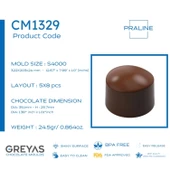 Polikarbon Büyük Yuvarlak Pralin Çikolata Kalıbı 24.5 gr | Cm-1329 thumbnail 2