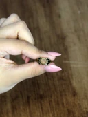 Doğal Taş Sitrin Doğal Taşlı Antik Model Kadın Ayarlanabillir Yüzük euy79s thumbnail 3