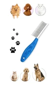 Kedi Köpek Tüy Açma Tarağı Kıtık Topak Açıcı Tarak Tüy Bakım Bit Pire Fırçası Demir Dişli Fırça thumbnail 7