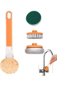 Mucit Home Mutfak Bulaşık Temizlik Seti - Bulaşık Süngeri , Tel , Fırça Ve Kazıyıcı Bir Arada thumbnail 1