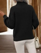 MDB Kadın Uzun Kollu Balıkçı Yaka Triko Bluz thumbnail 4