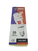 30 Watt E27 Duy Spiralli Beyaz Işık Tasarruflu Ampul (10 adet) thumbnail 1