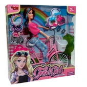 Good Girl Aksesuarlı Bisikletli Bebek - 1