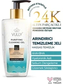 Vully 24K Altın Parçacıklı Arındırıcı Nemlendirici Gözenek Sıkılaşyüz Temizleme Jeli 200 ml - 1