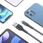 Mcdodo CA-2261 USB-A to Lightning 3A 1m Hızlı Data Şarj Kablosu - Siyah - 4