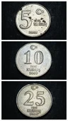 Escoines Koleksiyon 3996368f41ce50bcf9 2005 - 2006 - 2007 yeni kuruş çt+ eski madeni para thumbnail 1