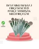 Göz Farı Allık Fondöten İçin Uygun 13'lü Makyaj Fırçası Seti Kompakt Tasarım - 1