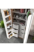 ZEYTUNHOME 90 Derece Açılabilir 2 Kapaklı, 6 Çekmeceli, Kavanoz Raflı Kiler ve Erzak Mutfak Dolabı - 3