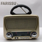 BK-330 Retro Güneş Enerjili (Solar) Radyo, Taşınabilir MP3 Oynatıcı, FM/AM/SW Radyo ve Fener - 4