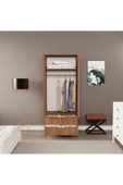 ZEYTUNHOME Moderno Mini 2 Kapaklı 2 Çekmeceli Gardırop – Kompakt Tasarım, Modern Görünüm - 3