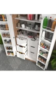 ZEYTUNHOME 165 Derece Açılabilir 2 Kapaklı, 6 Çekmeceli, Kavanoz Raflı Kiler ve Erzak Mutfak Dolabı - 4
