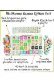 "Okuma Yazma Öğreniyorum Seti" Ahşap Oyuncak Türkçe İngilizce Harfler İlk Okuma Seti Harf Puzzle thumbnail 3