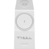 THL-WSC-D12 3’ü 1 Arada Kablosuz Şarj Standı iPhone Akıllı Telefon Airpods ve Apple Watch Uyumlu 15W Hızlı Şarj Cihazı thumbnail 2