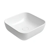 Turavit Porto Çanak Beyaz Kare Deliksiz Lavabo 40 cm PRT0708 - 1